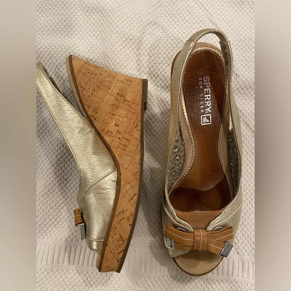 Sperry Women's Gold Wedge Shoes